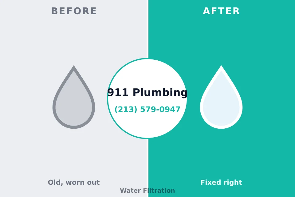 Before and after: plumbing company Stafford, TX
